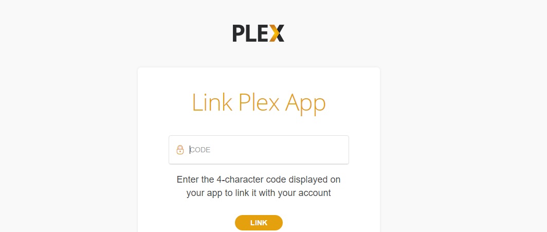 Plex 4 digit code